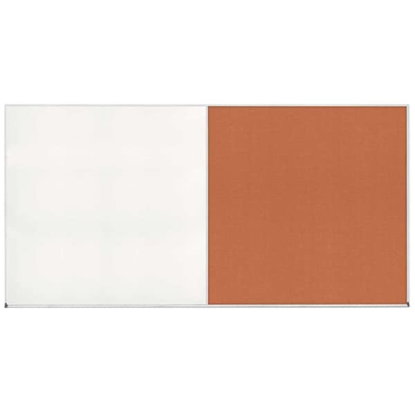 Enclosed Corkboard, 1 Door, 48"x36", 4" Fra, UV3416-SATIN-CORK